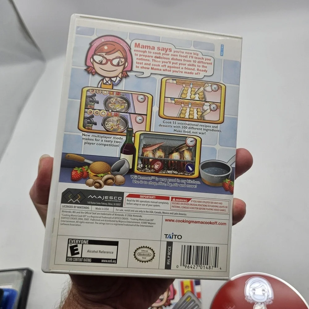 Cooking Mama Cook Off Nintendo Wii Complete CIB Game Case Manual Family Cooking